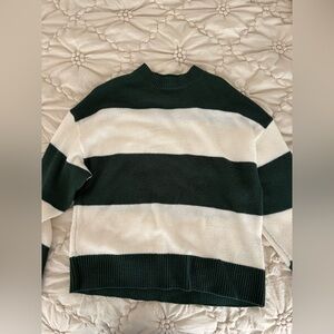 H&M Divided Green Striped Sweater